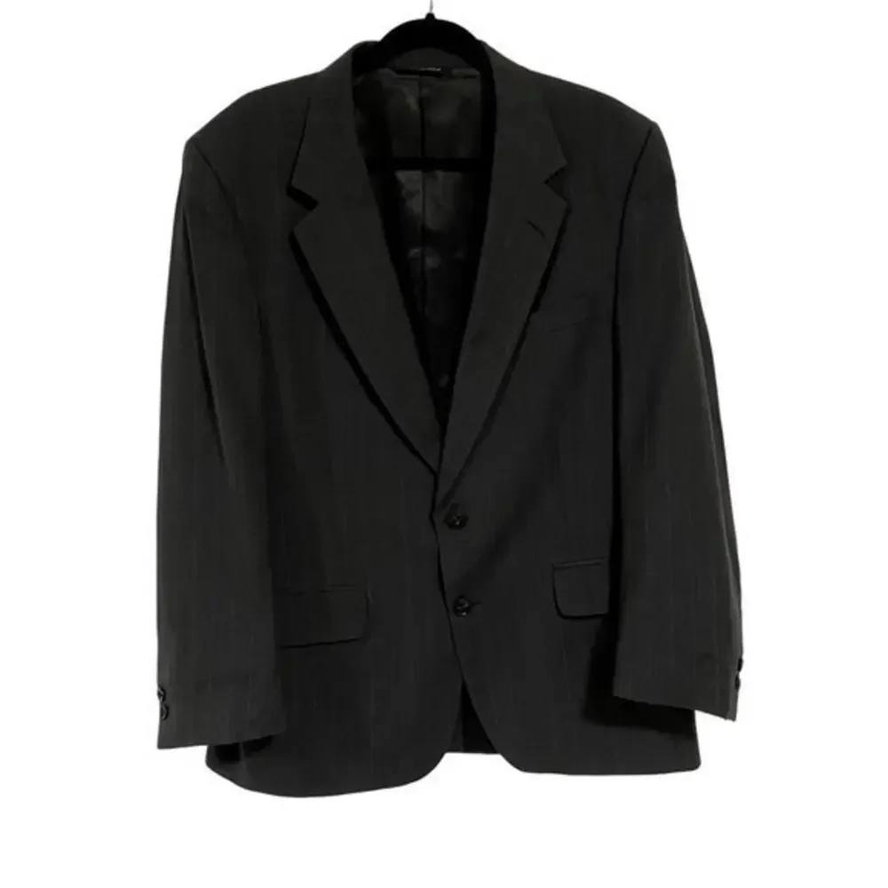 Christian Dior Monsieur‎ Vintage Navy Blue Pinstripe Blazer Size 44L